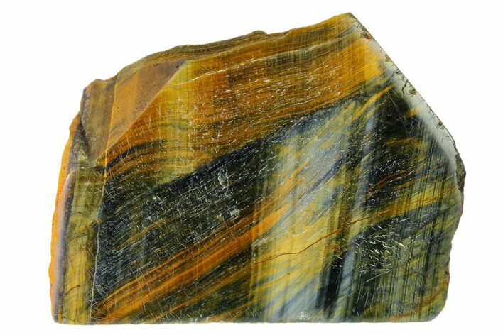 Polished Tiger's Eye Section - South Africa #148258